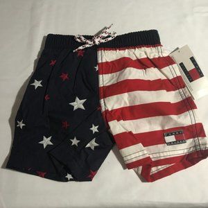 Tommy Hilfiger swim shorts Red/white/blue 6-12 mos NWT
